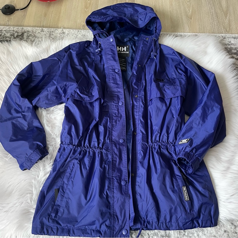 Blue helly Hansen rain coat